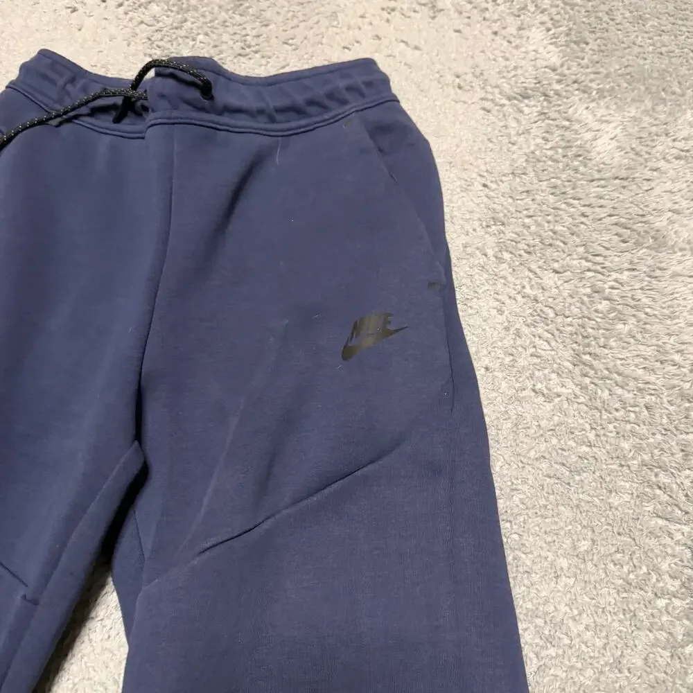 Nike Tech Fleece Joggers Mens XS Blue Tapered Sweatpants CU4495 **